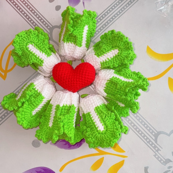 Crochet porte-clé chou chinois, chou chinois au Crochet, porte-clé au Crochet, pendentif de sac au Crochet, porte-clé porte-clé, joli cadeau