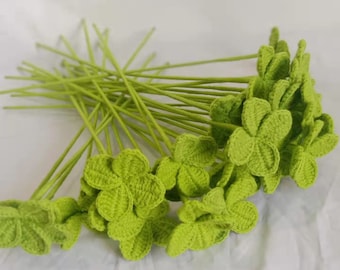 Crocheted four-leaf clover,Crocheted four-leaf clover, Handmade four-leaf clover, knitted four-leaf clover,four-leaf clover Ornaments,