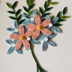 A4 Incorniciato 3D quilling carta fiori regalo arte parete, Quilling Paper Art, Quilling Artwork, Quilling Patterns, Wall Decor, Regalo festa della mamma