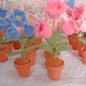 Crochet Lily of the Valley, Lily of the Valley, Lily of the Valley potted, Flower potted, housewarming decor,Handmade potted decor, A Pot
