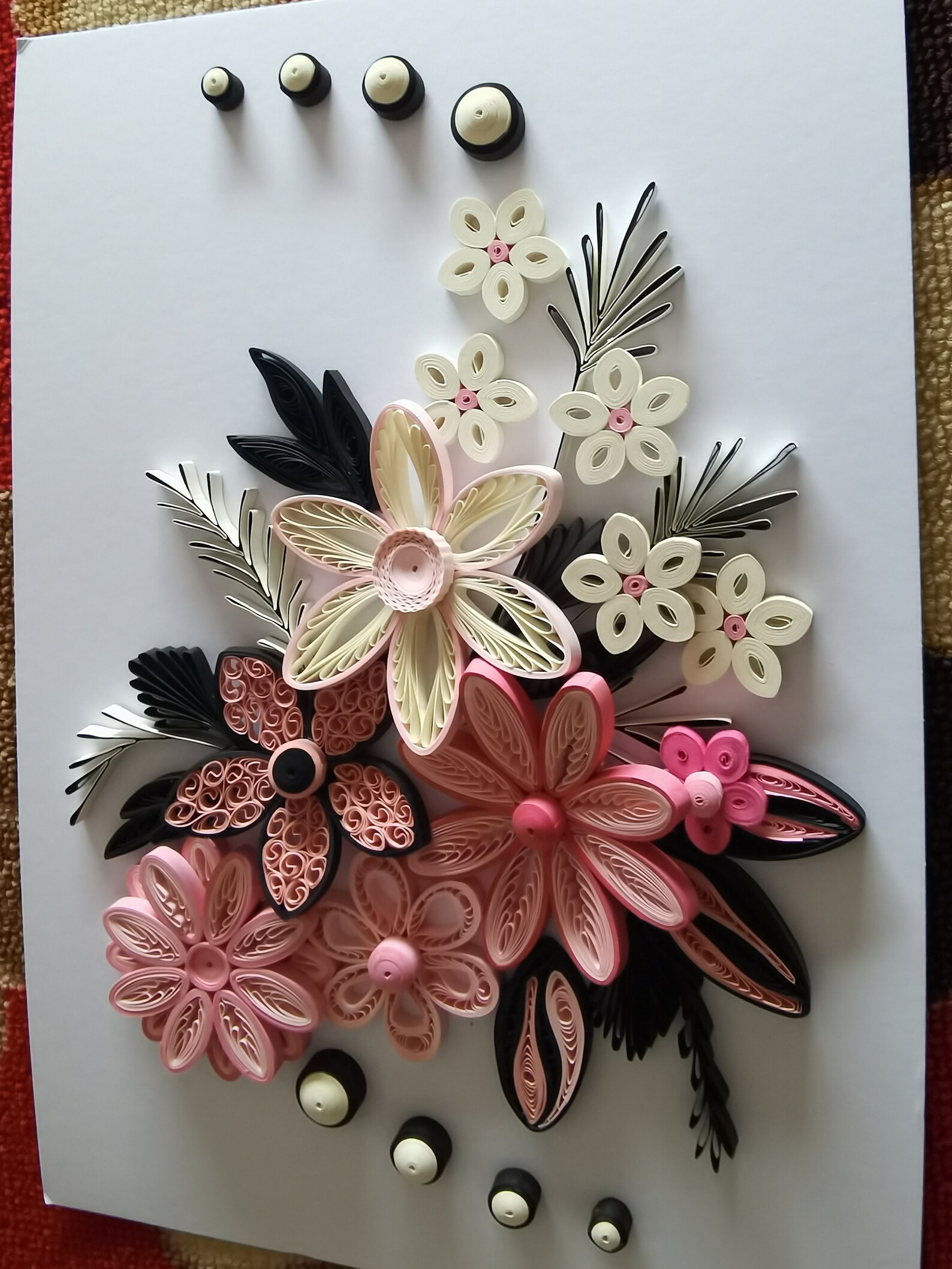 A4 Framed 3D quilling paper flowers wall art gift Quilling Etsy