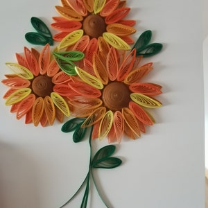 A4 Framed 3D quilling paper flowers wall art gift ,Quilling Paper Art,Quilling Artwork,Quilling Patterns, Wall Decor, Mother’s day gift