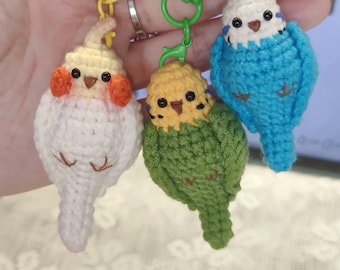 Crochet bird keychain, Crochet bird, bird keychain, Crochet keychain, Crochet Bag Pendant, Key ring, Cute Gift (with keychain)