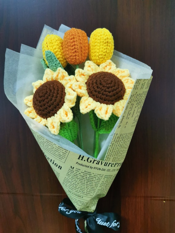 Flores de ganchillo conjunto de 5 flores tejidas a mano - Etsy México Flores de ganchillo conjunto de 5 flores tejidas a mano - Etsy México