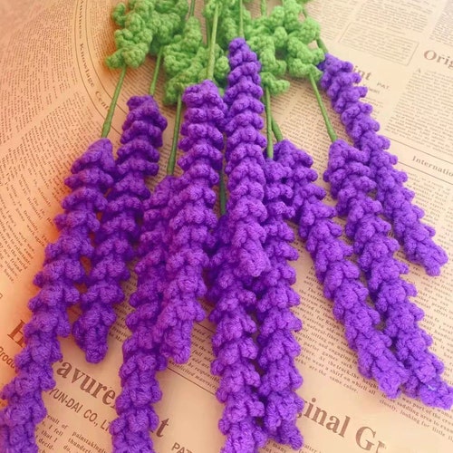Lavender Handmade Bouquet Crochet Lavender Bunchlove Gift Etsy