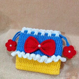 Bolsa branca de neve de crochê, mini bolsa branca de neve de crochê, bolsa de crochê, bolsa de crochê, bolsa de cartão artesanal, presente artesanal, presente fofo