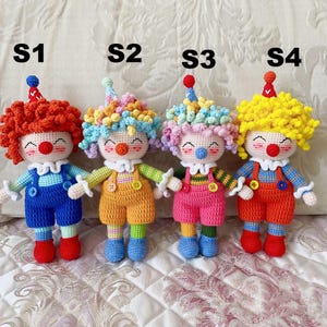 Crochet Clown Doll, Handmade knitted Clown,Home Decor, Cute gift,Clown, Crochet Clown toys, cute Clown, doll gift