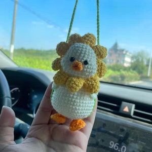 Little duck car swing ornament,Crochet Little duck,Crochet Little duck car hanging,Crochet car accessories,Crochet car ornament,Little duck
