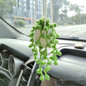 Car Plants, Succulent Car Plant Decor, Car Plant Hanging, Crochet Hanging Plants,Crochet Plant, Cute Plant Decor,Plant Lover Gift,Gift