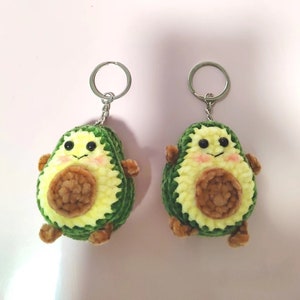 Crochet Avocado keychain, Crochet Avocado, Avocado keychain, Crochet keychain, Crochet Bag Pendant, Key ring keychain, Cute Gift