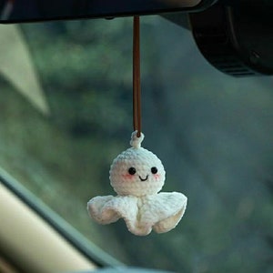 Cute Car Accessories Mirror Hanging Fluffy Sunny Doll Cute Charm