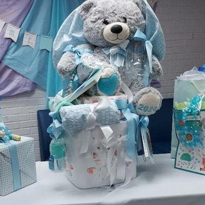 CUSTOM-MADE Diaper Cake/ Gift Basket/ Party Centerpiece Personalized