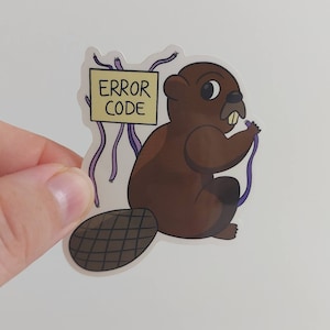 Foutcode Beaver -Destiny 2 geïnspireerde stickers
