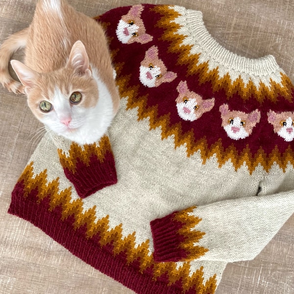 Cat Knitting Pattern Etsy UK