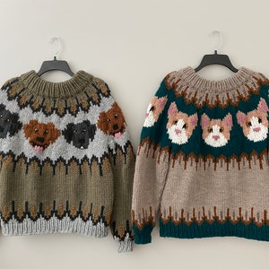 Kitty Cat Sweater Pattern KNITTING PATTERN ONLY image 3