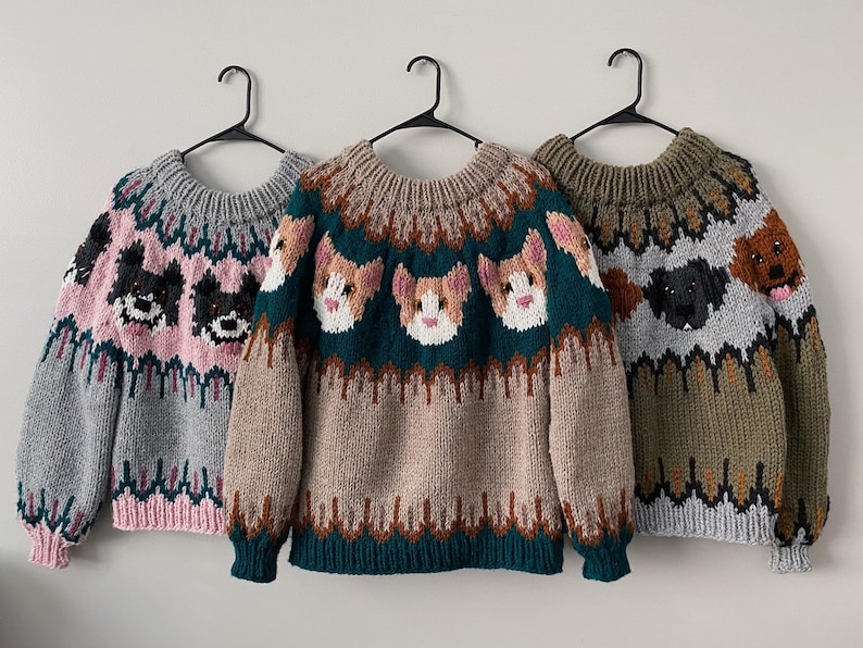 Puppy Dog Sweater Pattern KNITTING PATTERN ONLY image 4