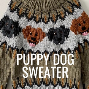 Puppy Dog Sweater Pattern KNITTING PATTERN ONLY image 2