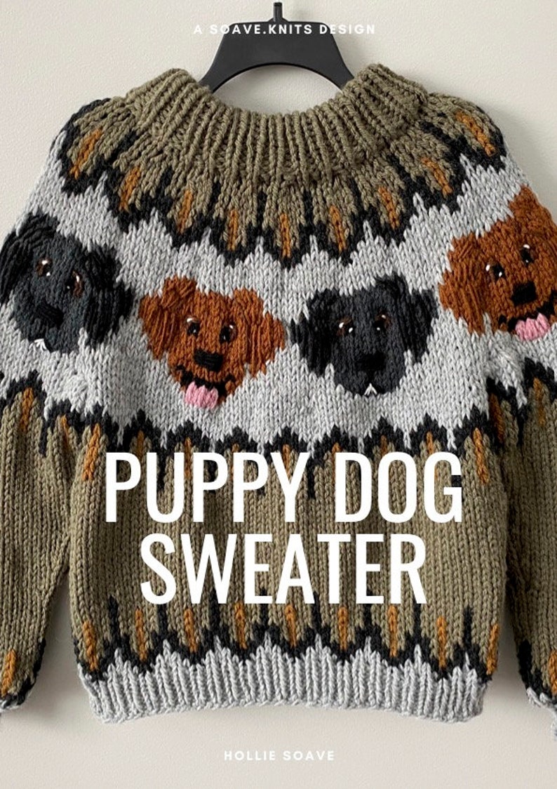 Puppy Dog Sweater Pattern KNITTING PATTERN ONLY image 2