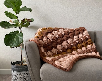 Bubble Trouble Throw Blanket Pattern *KNITTING PATTERN ONLY*
