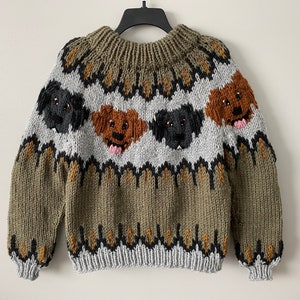 Puppy Dog Sweater Pattern KNITTING PATTERN ONLY image 1