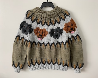 Puppy Dog Sweater Pattern *KNITTING PATTERN ONLY*