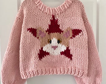 All Star Kitty Cat Sweater Pattern *KNITTING PATTERN ONLY*