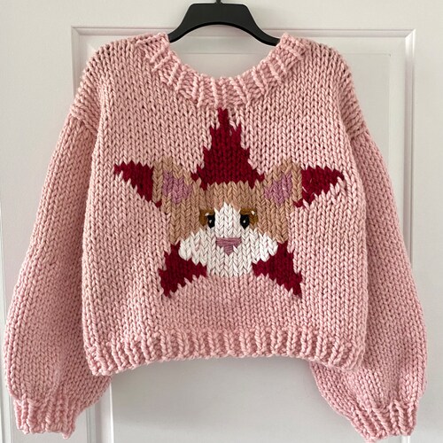 All Star Kitty Cat Sweater Pattern KNITTING PATTERN ONLY Etsy