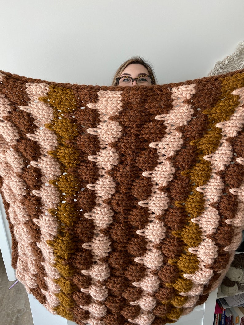 Bubble Trouble Throw Blanket Pattern KNITTING PATTERN ONLY image 6