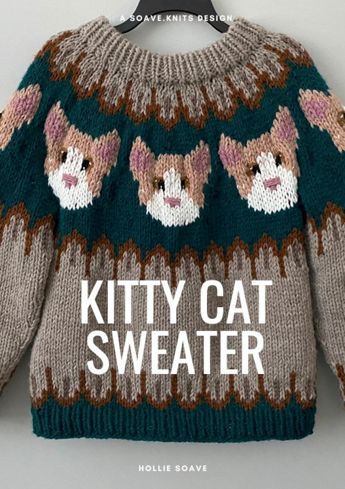 Kitty Cat Sweater Pattern KNITTING PATTERN ONLY Etsy