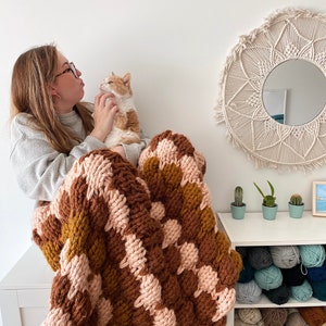 Bubble Trouble Throw Blanket Pattern KNITTING PATTERN ONLY image 2