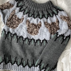 Kitty Cat Sweater Pattern KNITTING PATTERN ONLY image 9