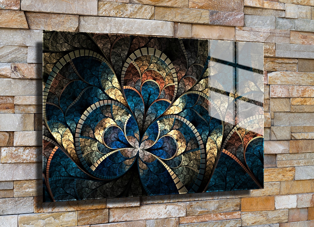 Abstract Glass Wall Art Tempered Glass Printing Wall Art Etsy