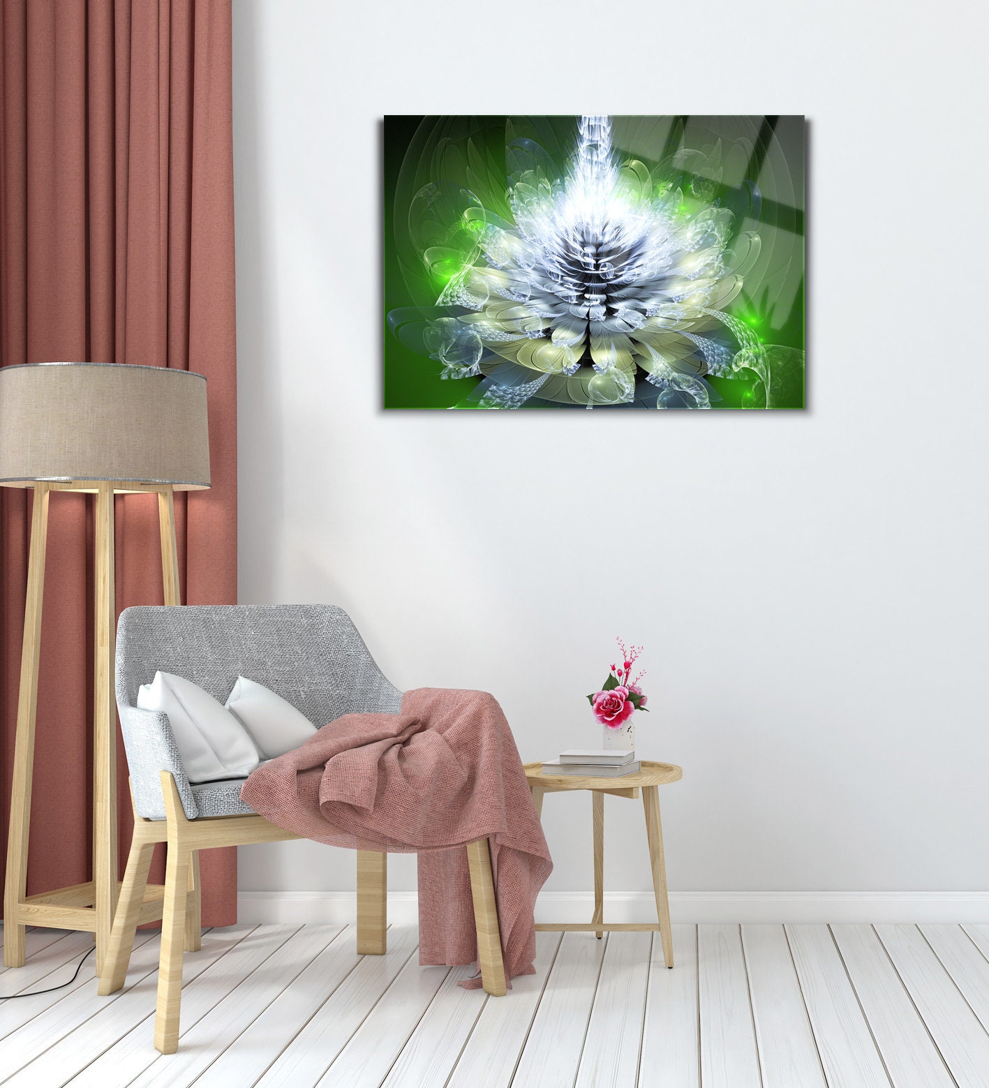 Modern Wall Art, Abstract Glass Wall Art, Tempered Glass Printing Wall