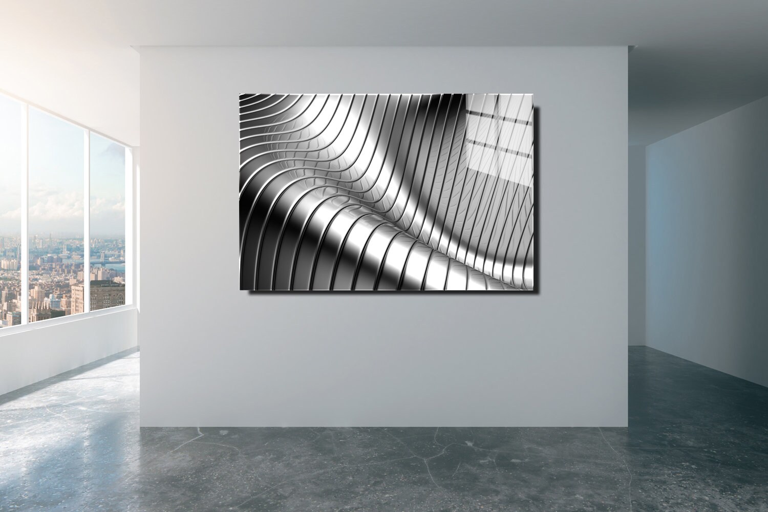Abstract Glass Wall Art, Tempered Glass Printing Wall Art Natural and