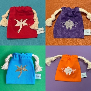 TOOTH FAIRY BAG - Tooth Fairy pouch - Reusable Tooth Keeper - Fairy bag - Mini Bag