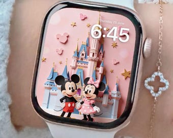 Mickey and Minnie Mouse Apple Watch Wallpaper: Disney Magic Castle wallpaper Disneyland