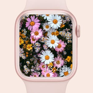 Apple Watch Wallpaper Floral , Summer Watch Wallpaper, Cute Flower Watch Background, Pretty  , InstantArt