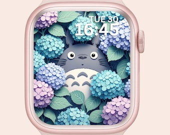 Apple Watch Wallpaper: 3D Paper Cut Style Anime Garden Spring Landscape