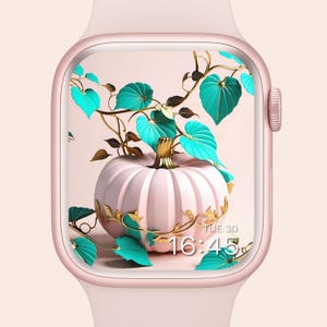 Pumpkin Apple Watch Wallpaper: Boho Fall Smartwatch Face (Digital Download)