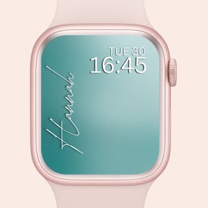 Custom Name Apple Watch Wallpaper Set: Shiny Digital Download
