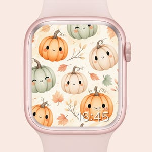 Fall Apple Watch Wallpaper: Happy Autumn Pumpkin Design (Digital Download)
