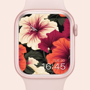 Peony Apple Watch Wallpaper: Floral Smartwatch Background (Digital Download)