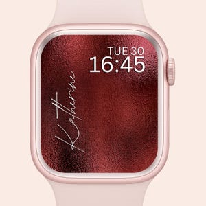 Custom Name Glitter Apple Watch Wallpaper: Set of 2 (Digital Download)