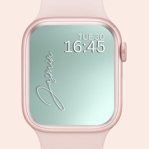 Custom Name Apple Watch Wallpaper: Gradient Shiny Design (Digital Download)