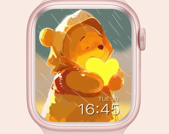 Fondo de pantalla de Winnie the Pooh para Apple Watch / Lindo fondo de Disney (Descarga digital)