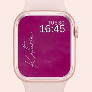 Custom Name Apple Watch Wallpaper Set: Shiny Digital Download