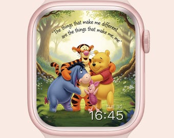 Winnie the Pooh Apple Watch Wallpaper, Cartoon Screensaver (Digital Download)