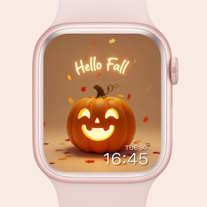 Hello Fall Apple Watch Wallpaper: Pumpkin Season (Digital Download