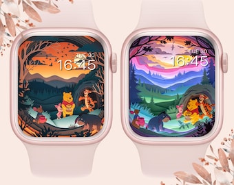 Fondo de pantalla de Winnie the Pooh para Apple Watch, dibujos animados de Disney (descarga digital)