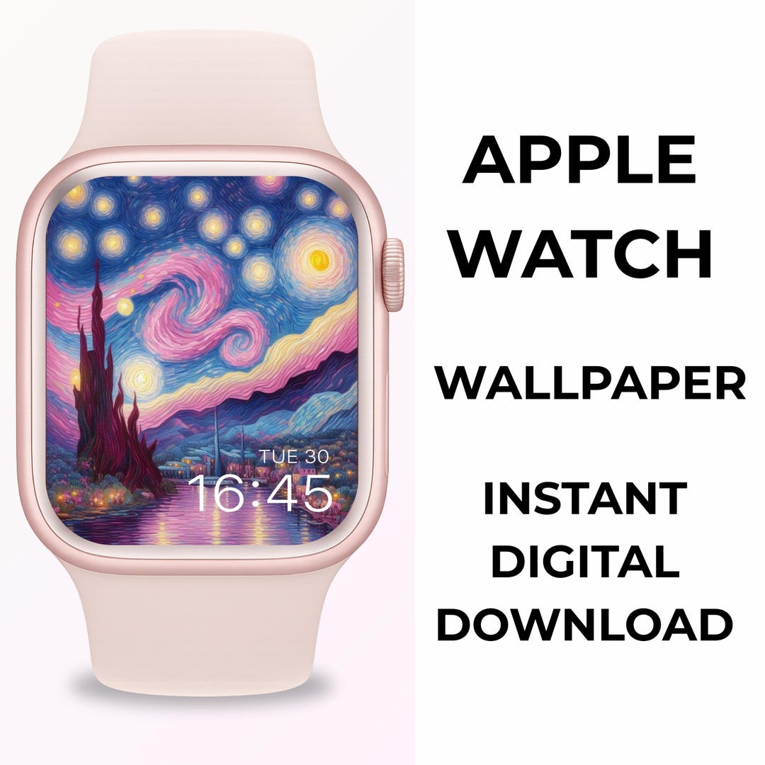 Van Gogh Apple Watch Face: Floral Scenery Wallpaper (digital